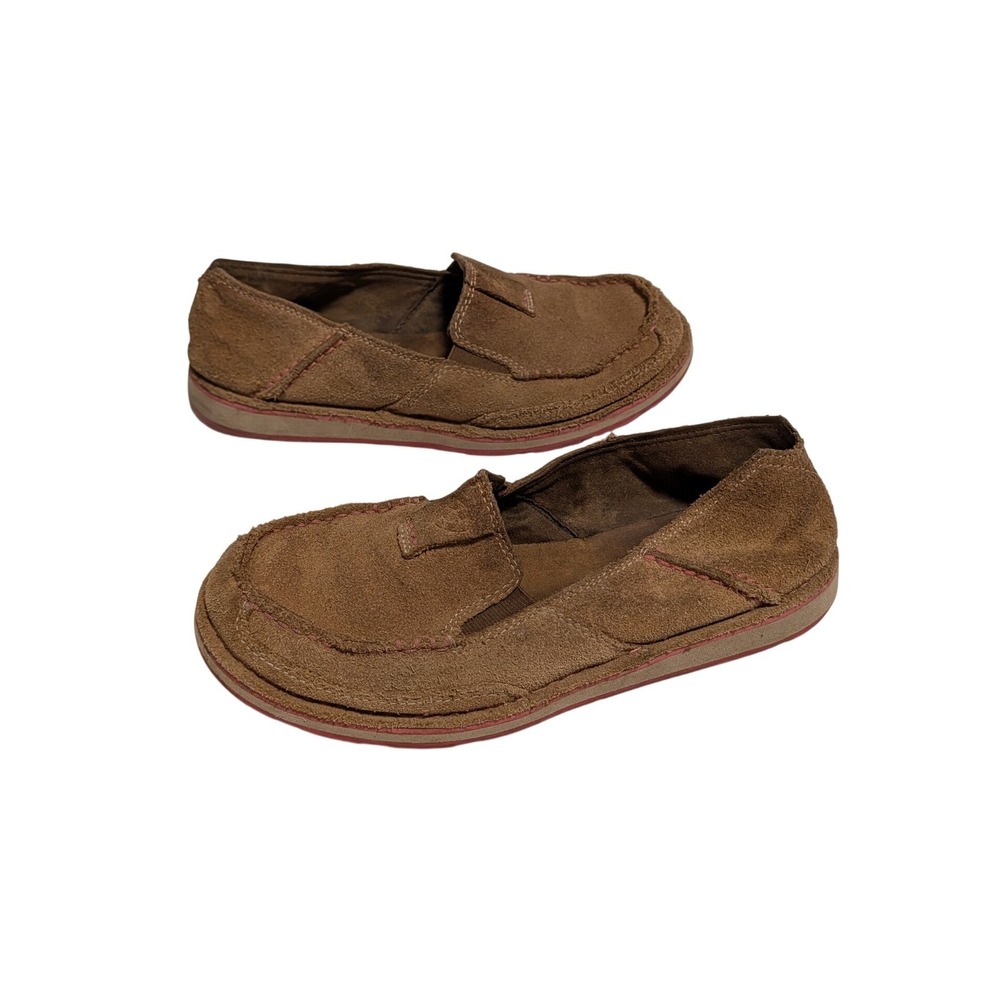 Ariat Cruiser Brown Suede Slip On Shoes Women Size 7B 10019889 Pink Stitching‎